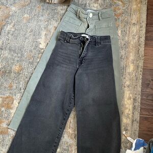 Zara Black and Olive Jeans